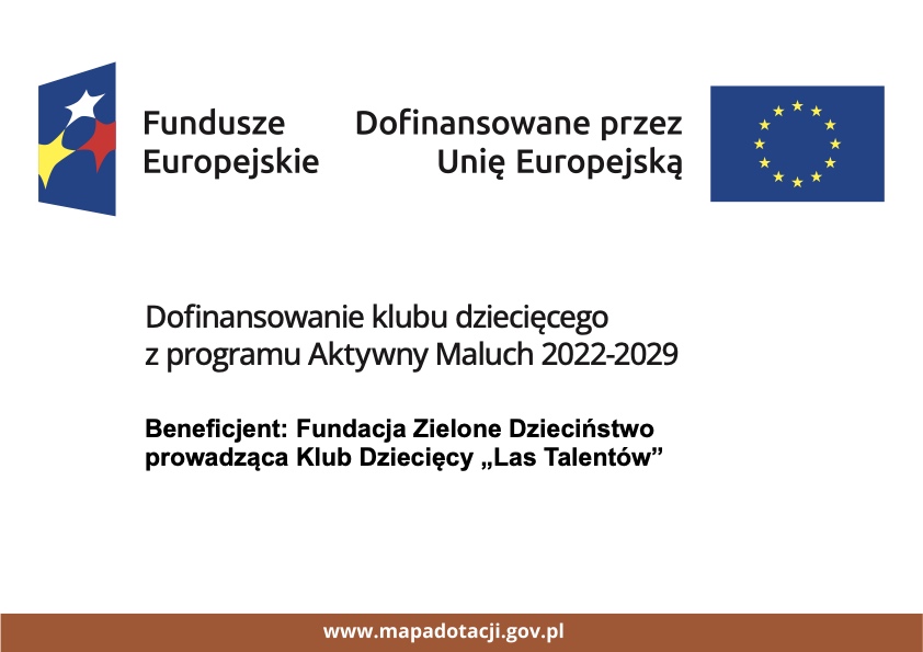 Tablica informacyjna FERS dla Klubu Dziecięcego Las Talentów